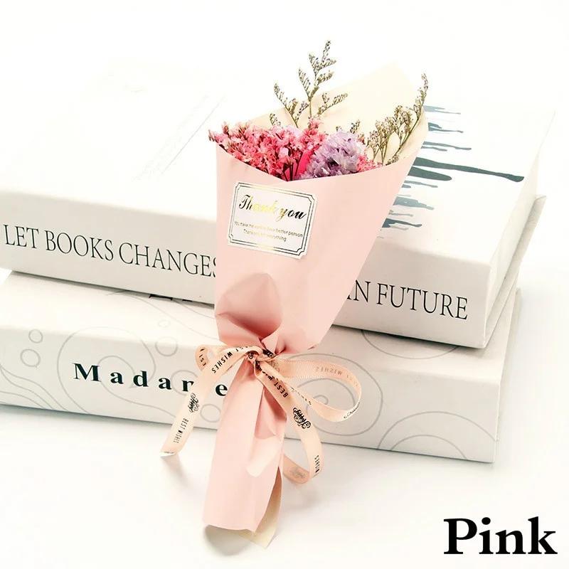 1 Bundle Mini Babysbreath Dried Flowers Rose Soap Flower Artificial Flower Mini Bouquet Wedding Flower Decoration