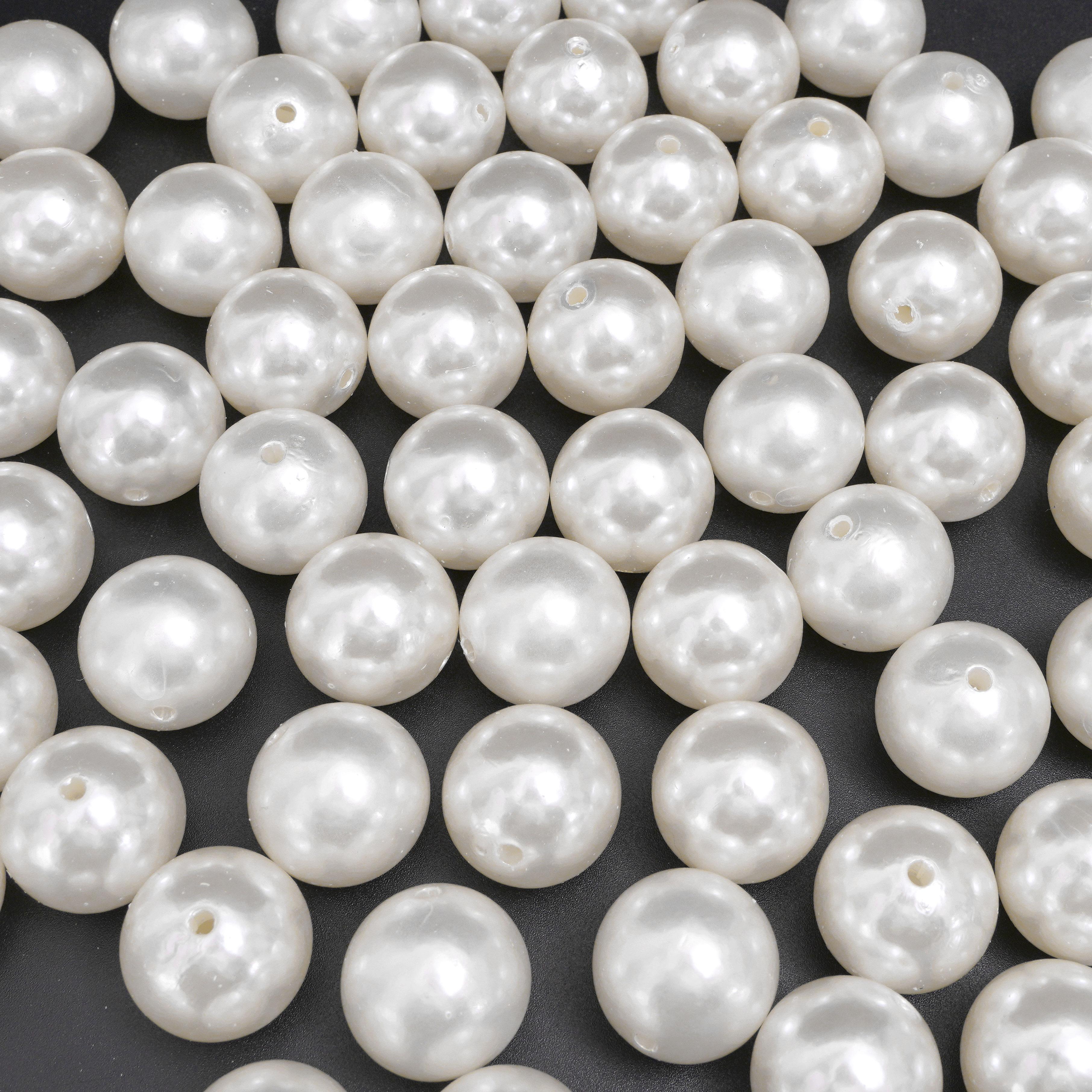 

Высокоглянцевый АБС Жемчуг Водяная Мельница Круглый Прямое Отверстие Рассыпные Бусины DIY Браслет Ожерелье Изготовление Ювелирных Изделий Шитье Рукоделие Декор 25mm 5pcs белый