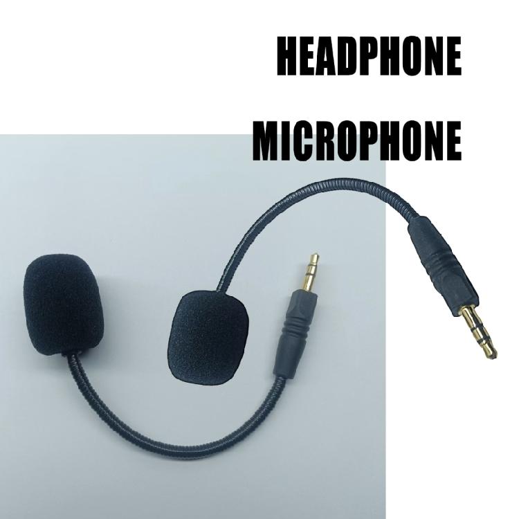 Replacement Mic 3.5mm Plug Microphone for Headphone with Sponge Cover and Superior Sound Quality
