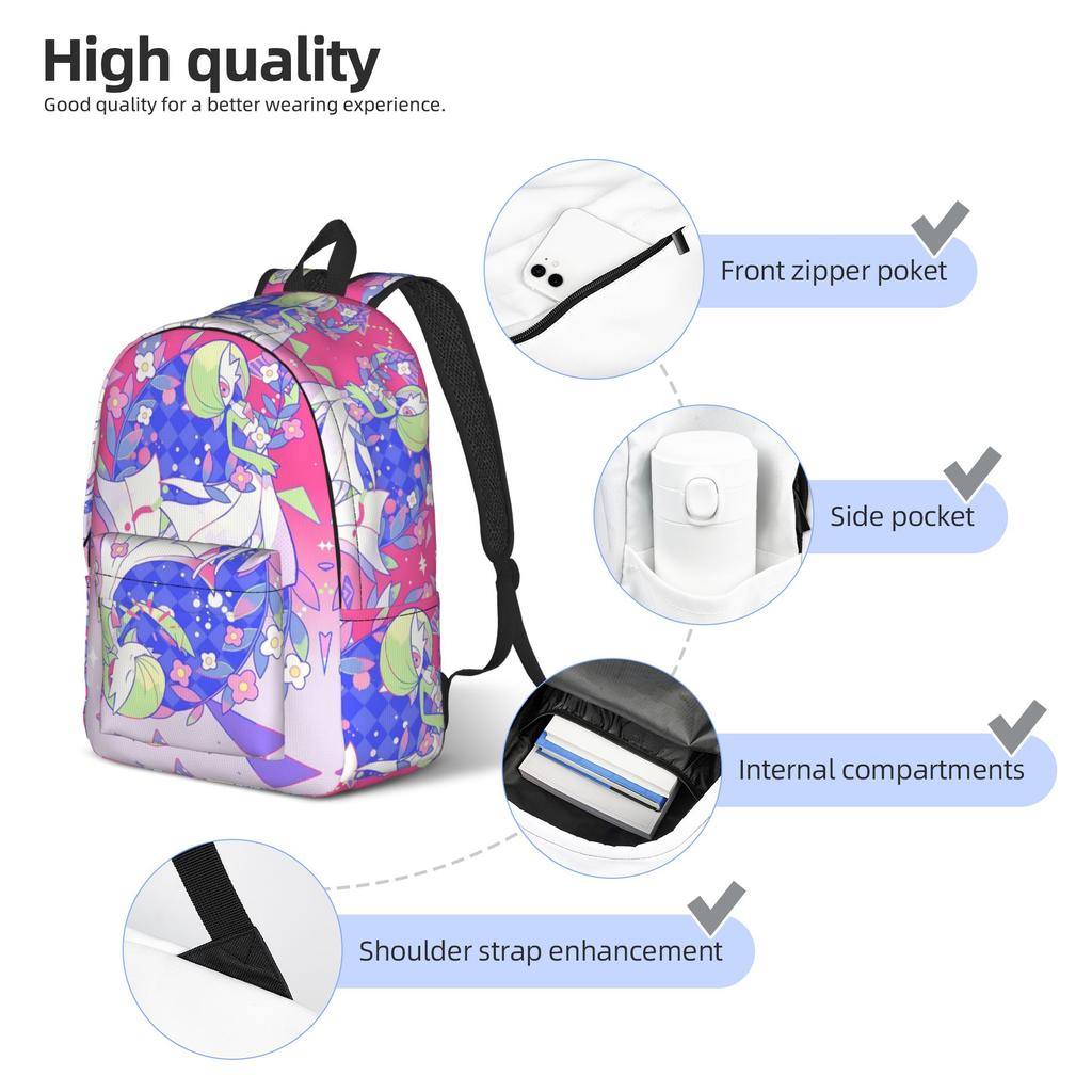 Fashion Pokemon Summer Vibes Theme Backpack  Mochilas New Travel Large Capacity Rucksack