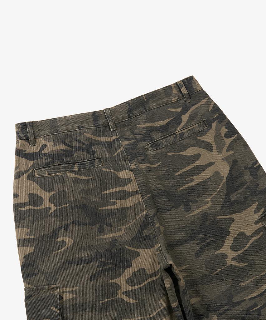 TOFFEE Camo Wide Cotton Pants (Deep Khaki)