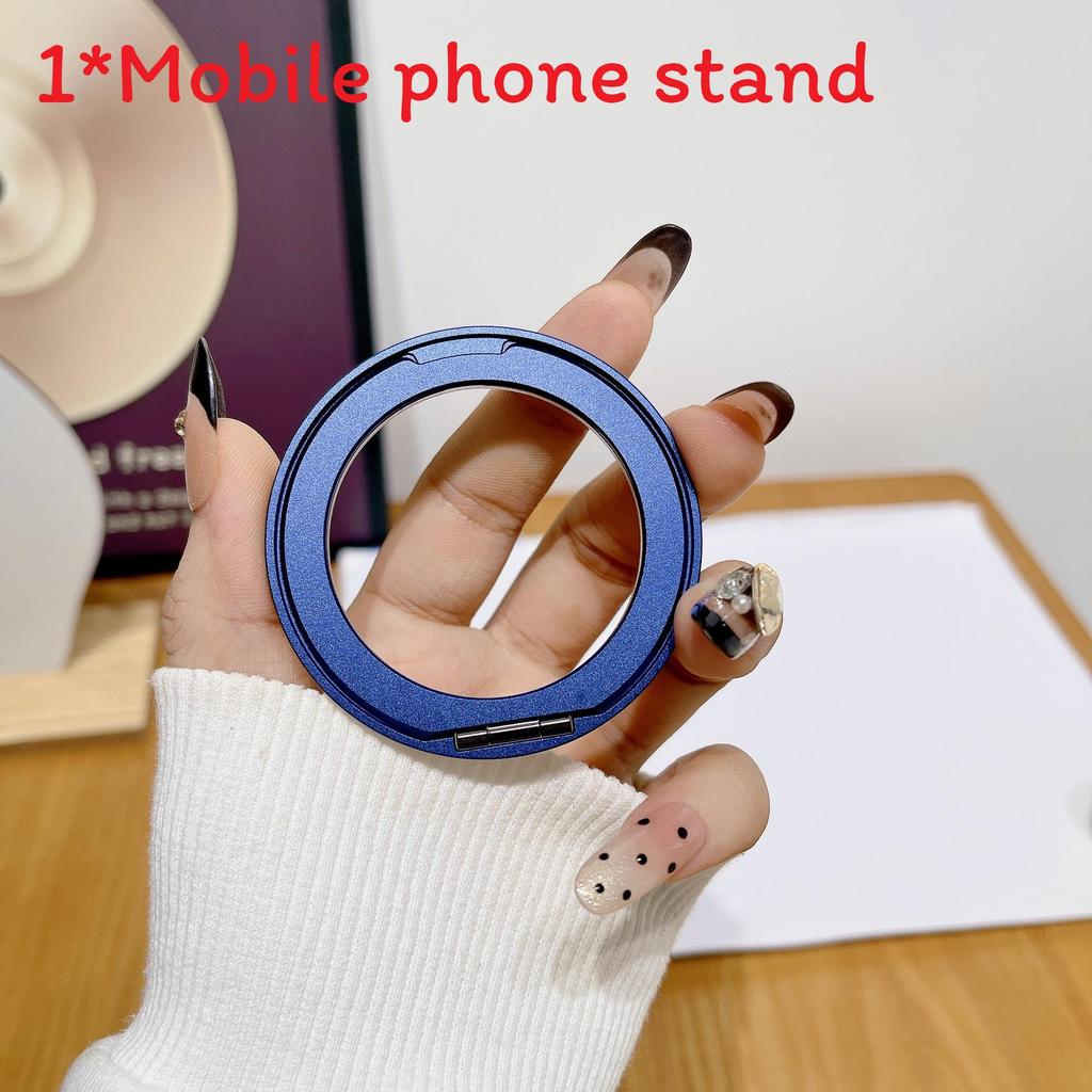 Universal Aluminum Wireless Charging Stand With 360 Rotation For Smartphone Convenience DarkBlue