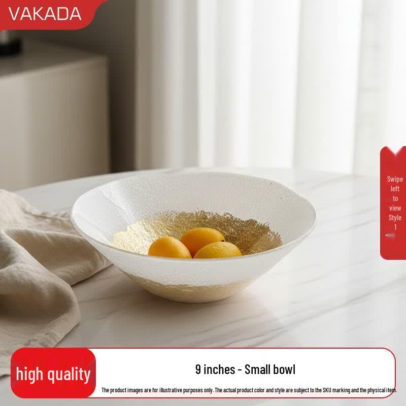 VAKADA Minimalist Glass Fruit and Snack Bowl