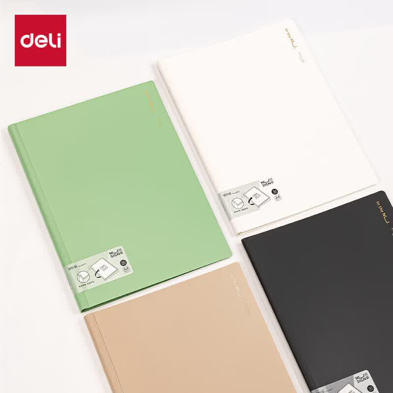 Deli A4 30-Page Soft Spine Document Holder