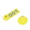 1 100 Number Plastic Livestock Ear Tag Animal Tag for Goat Sheep Pig (Yellow)