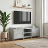 TV Cabinet 130 x 33 x 47 cm Concrete Grey Particleboard