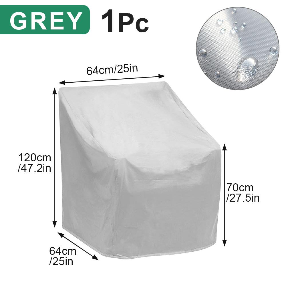 

Stacked Chair Dust Cover Storage Bag Rain Dustproof Waterproof Chair Sofa Protector Cover For Outdoor Garden Furniture Cover серый