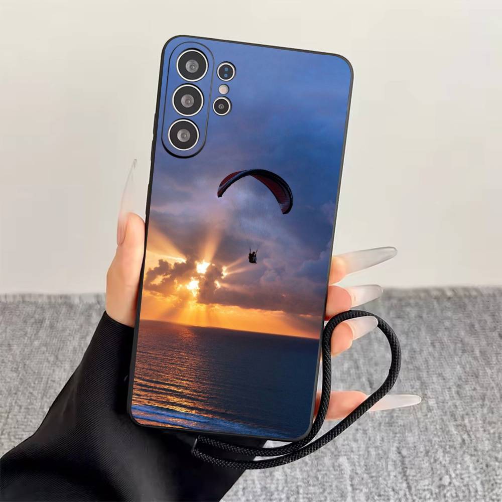 

S-Skydiving Phone Case For Samsung S25,S24,S21,S22,S23,S30,Ultra,S20,Plus,Fe,Lite,Note,10,Black Cover Samsung S30plus5G