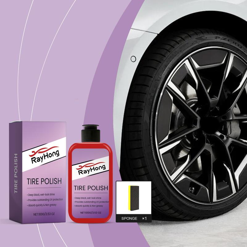 Automotive Tire Gel Cleaner and Polish All in with Deep Wet Shine Crack Prevention for Garage Detailing