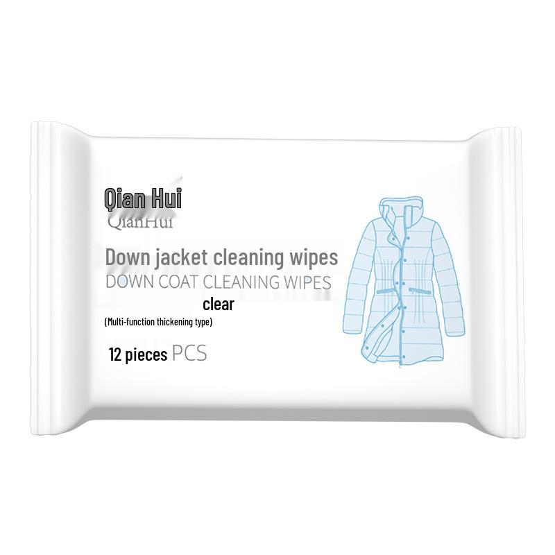 Portable Down Jacket Cleaning Wipes: No-Wash Stain Remover for Winter Clothes