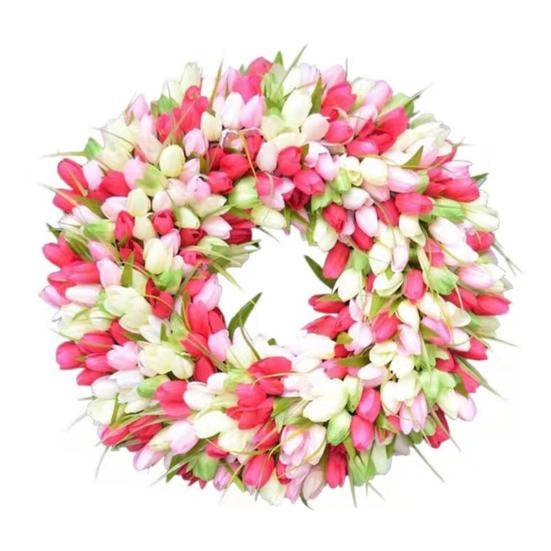 Beautiful Fine Texture Wreath Decor Elegant Handmade Plastic Holiday Wreath for Home