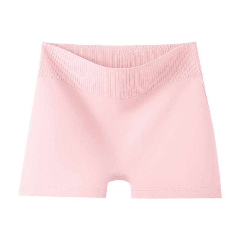Women Spring and Autumn Pure Cotton Antibacterial Crotch Anti Tardiness High Waist Abdominal Lift Hip Non Mark Safety Flat Angle Briefs