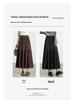 Autumn 2025 Korean-Style Lace Patchwork Pleated Skirt for Women with Elastic Waist