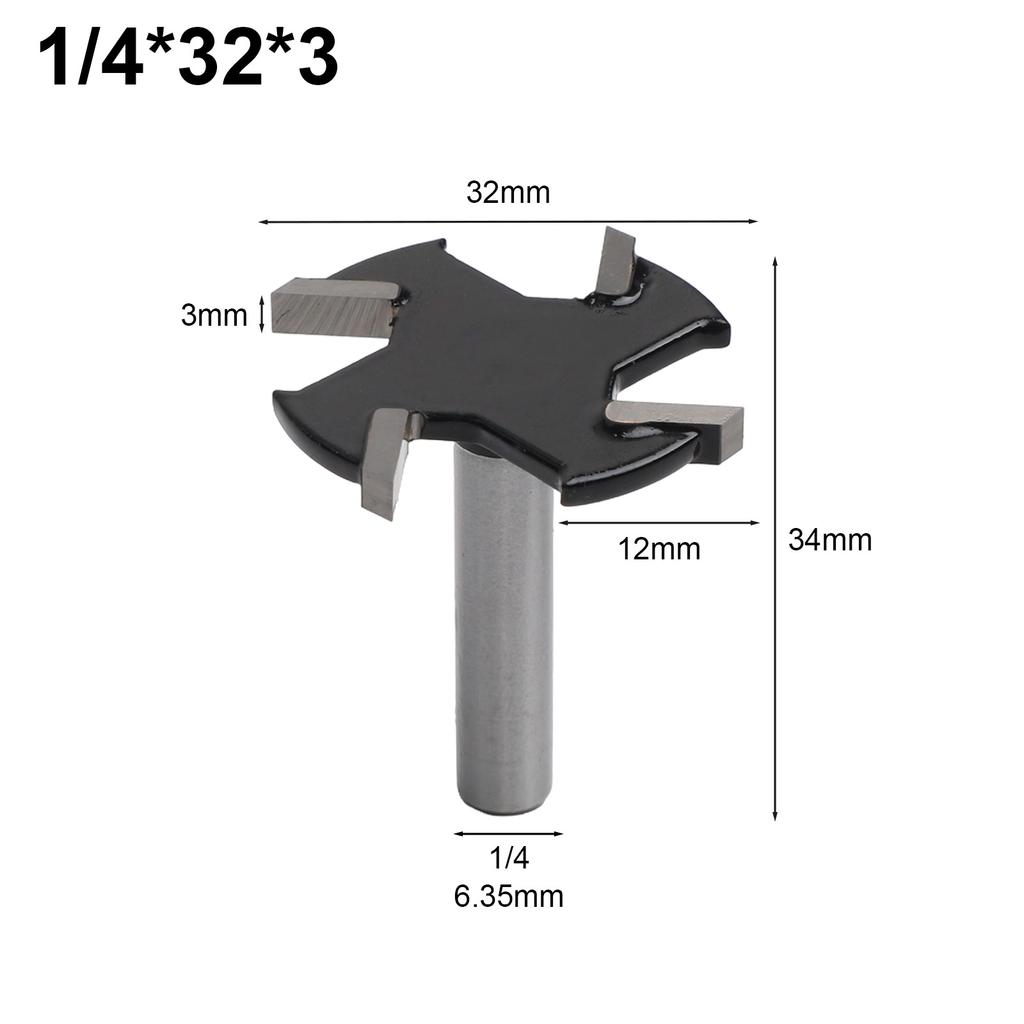 LAVIE 1Pz Gambo 8mm 3 Taglienti Frese per Slot a T Fresatrice Tagliente Dritto Manico da Taglio per Legno Lavorazione del Legno