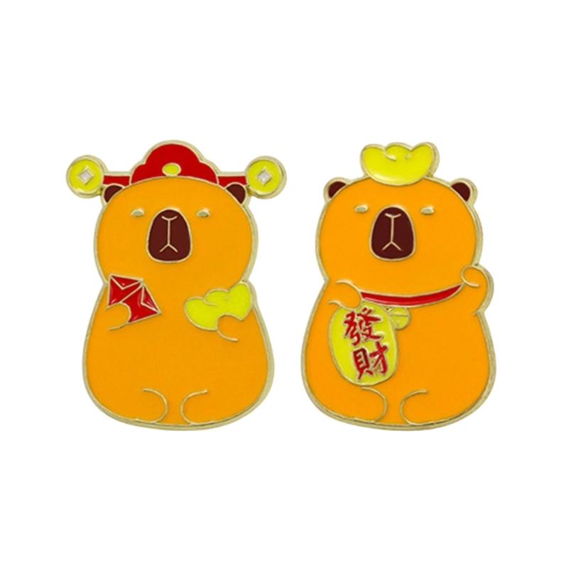 

Unique Capybara Metal Badge Lapel Pin Elegant Capybara Designs Pin Brooch Jewelry Perfect For Accessorizing Or Gifting 1