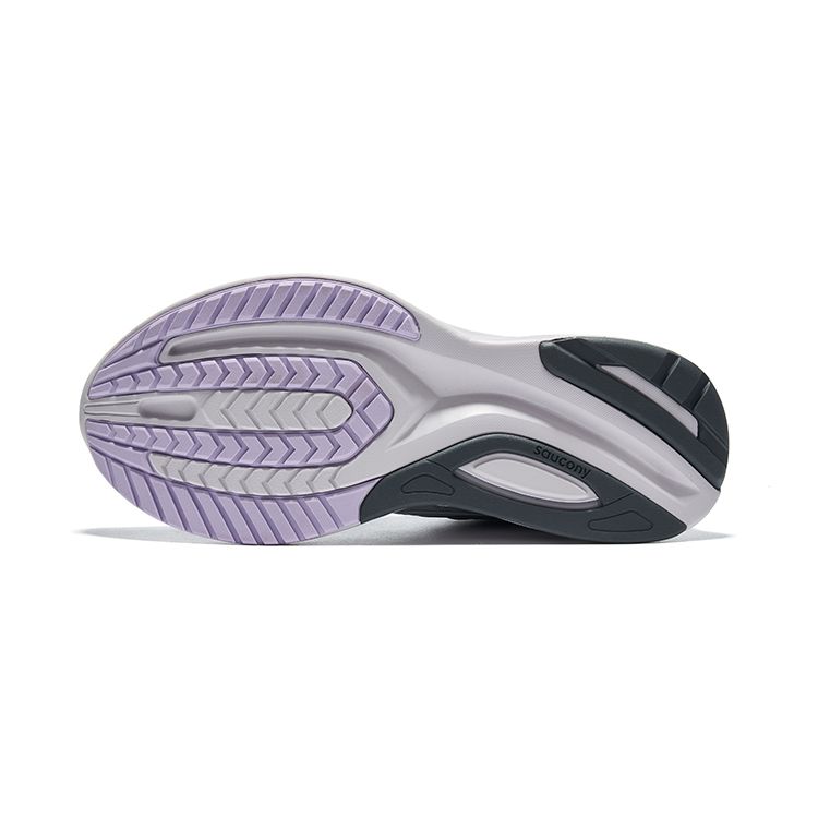 Saucony Guide 16 Comfortable Fabric Cushioning Breathable Low-Top Marathon Running Shoes Women sneaker Gray Purple S10810-22