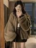 Men's Double-Sided Mountain Carving Hooded Cotton Jacket - American Style, Warm & Versatile Winter Wear