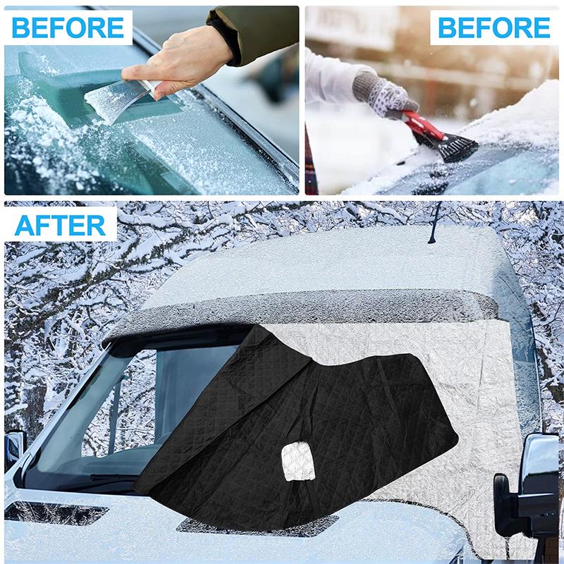 RV Windshield Cover For Fiat Ducato Peugeot Boxer Citroen Relay Front Window Sunshade Cover Motorhome Accessories Awning Covers