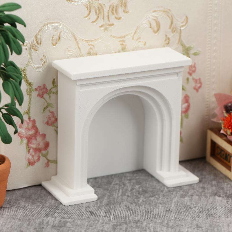 1/12 Dollhouse Mini Fireplace Model Dollhouse Christmas Scene Furniture Decoration Accessories Children Pretend Play Toys