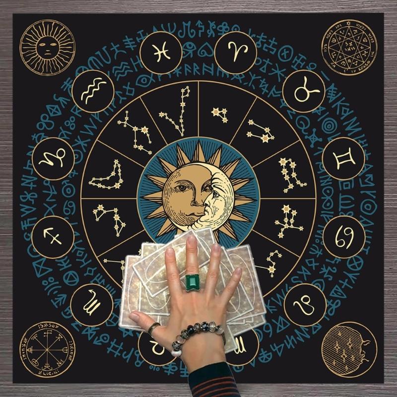 Měkký a odolný potah na stůl Stylová podložka na čtení tarotu Elegantní látka na tarot Všestranná podložka na tarot Perfektní pro večer her