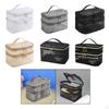 Double Layer Toiletry Bag Bathroom Cosmetic Organizer Large Capacity Carrying Case Portable for