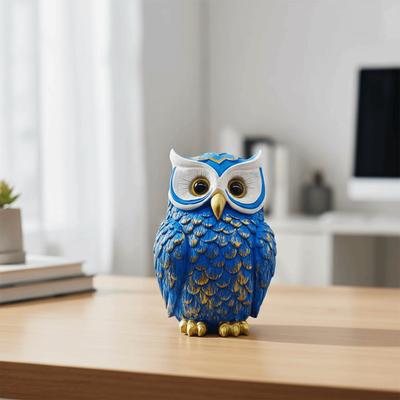 Europe Style Cute Owl Statue Vintage Resin Crafts Animal Statue Decorative Owl Sculpture Desk Decoration