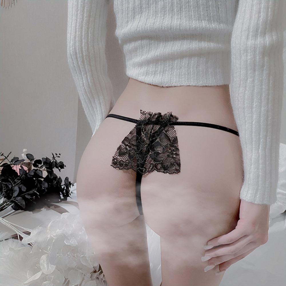 Extra Show Ass * Sexy Panties Muse Vacuum Seduction Open Crotch Free Lace Low Waist Perspective Thong Sexy