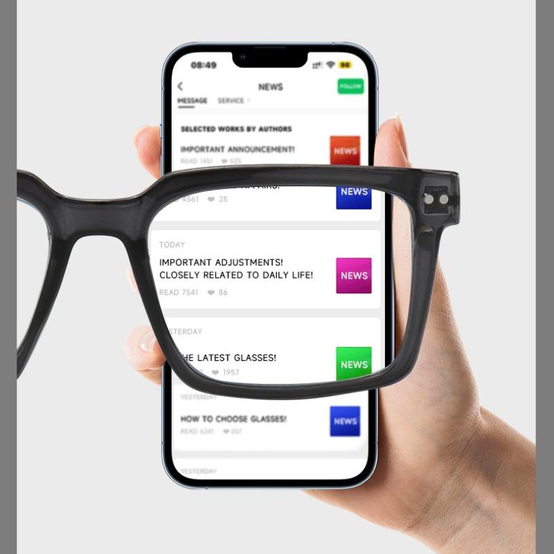 Trendige Unisex Retro Große Quadratische Rahmen Lesebrille Anti Blaulicht Hohe Definition Komfort Lesebrille +1,0 Bis +4,0