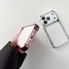 iPhone 17 Pro Case with Large Window & Transparent Back for 16 Pro, Electroplated 15 Pro, and 14 Pro