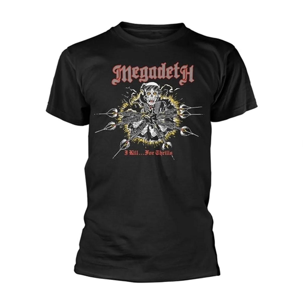 Men s Megadeth Kill For Thrills T-shirt XX-Large Black M