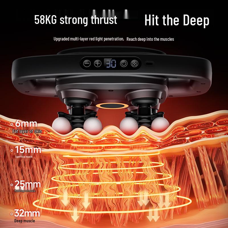 12-głowicowy masażer pistoletowy LCD do głębokiego rozluźnienia całego ciała