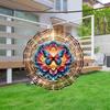 Bohemian Mandala Floral Butterfly Wind Spinner 3D Stainless Steel Metal Sculpture for Garden Outdoor Indoor Decor Gift