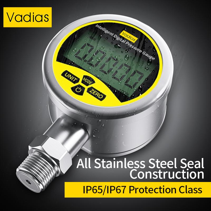 Digital Pressure Manometer -0.1-60Mpa Digital Pressure Gauge 80mm Pressure Manometer M20*1.5 0.2% SS304 Digital Pressure Gauge