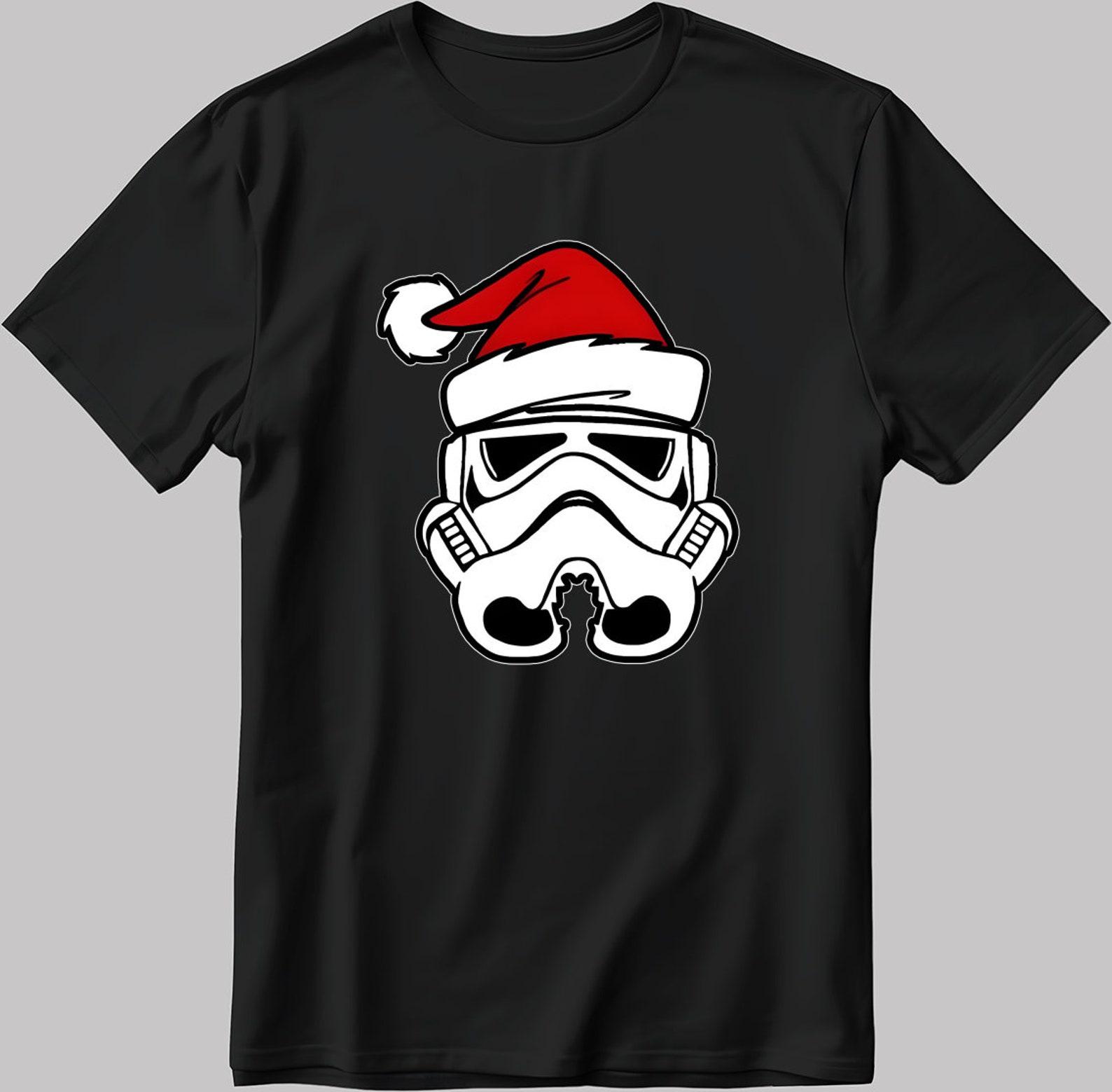 Star Wars Santa Stormtrooper Merry Christmas, Short Sleeve White-Black Men s / Women s T-Shirt K1110 S