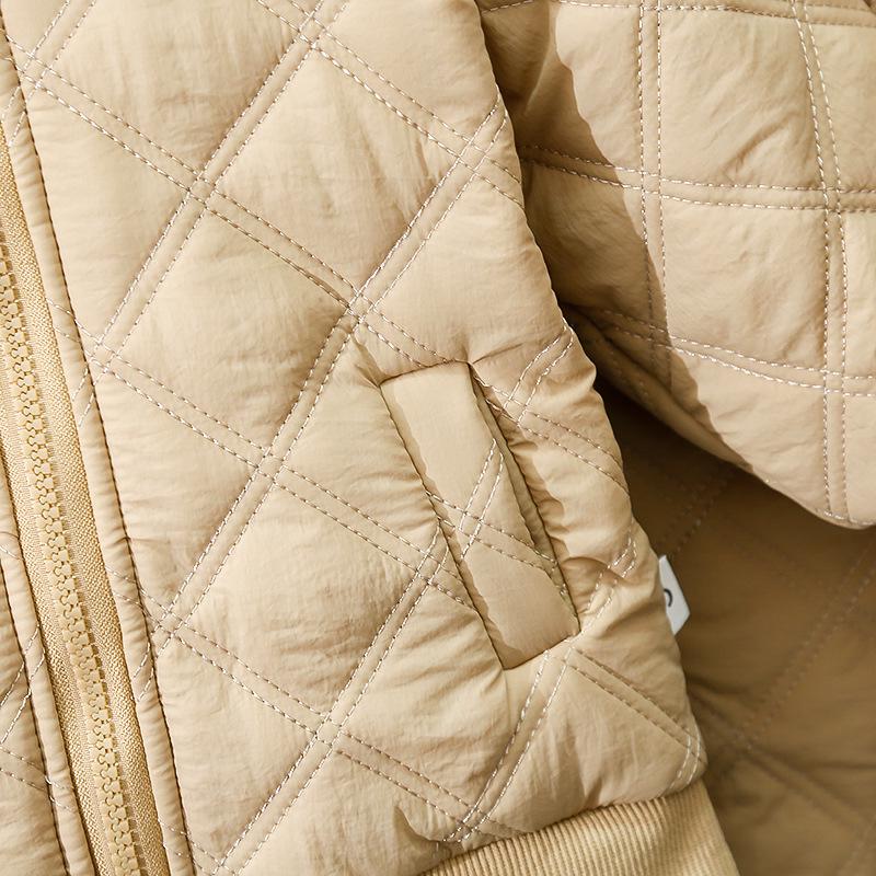 2023 Kids' Autumn/Winter Korean Style Cotton-Padded Two-Piece Set: Single-Breasted Jacket & Crew Neck Innerwear with Cotton Pants.