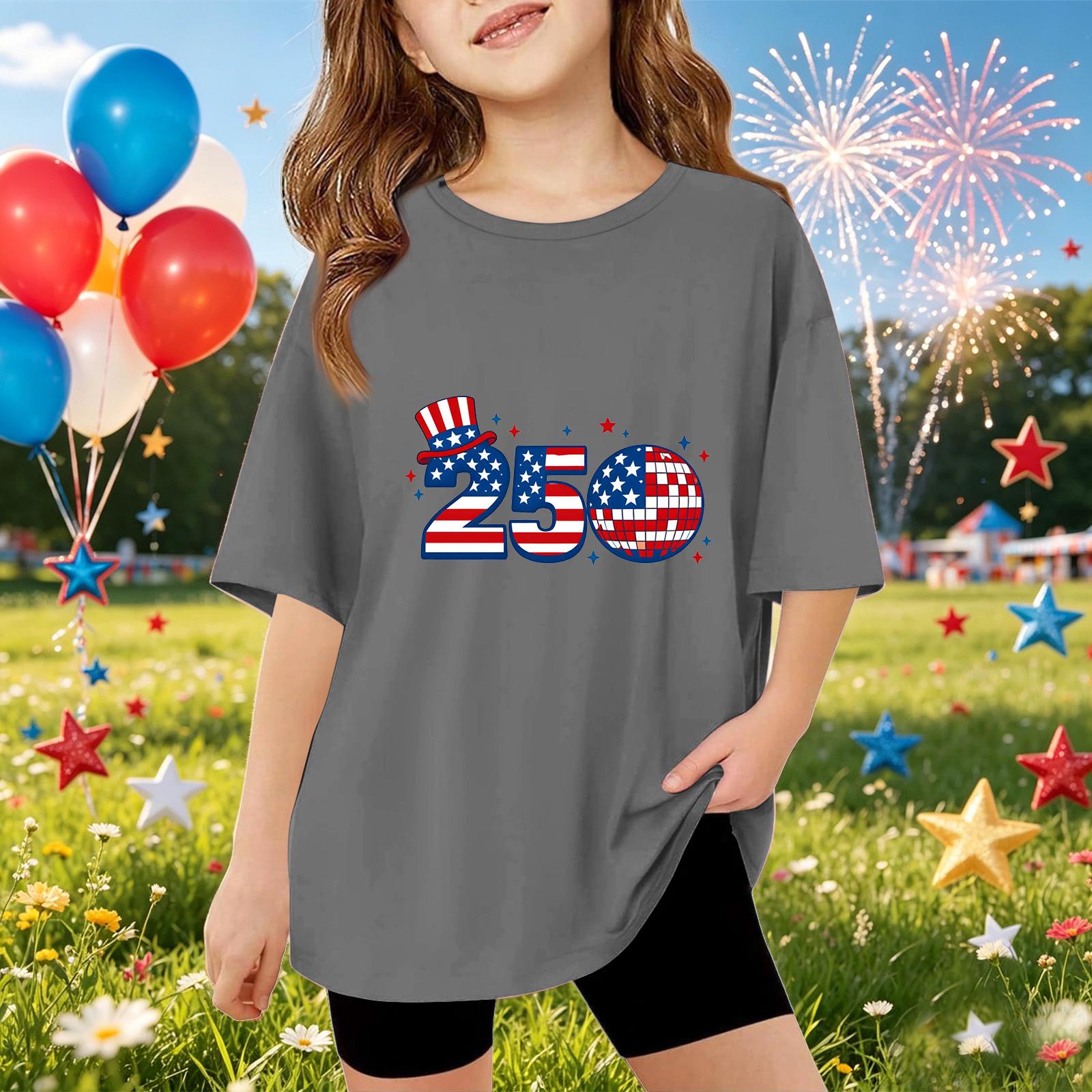 

Kids Short Sleeve T Shirt Casual Loose Fit Top Graphic Print 250 Design Comfortable Cotton Blend Fabric Suitable for Everyday Wear 120