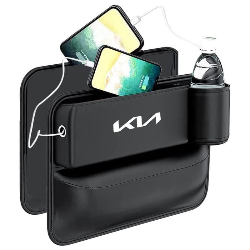 ISFR5 Car Seat Gap Multifunction Storage Box Seat Gap Cup Holder for Kia Rio Picanto Sportage Niro Morning Ceed ProCeed Stonic Optima