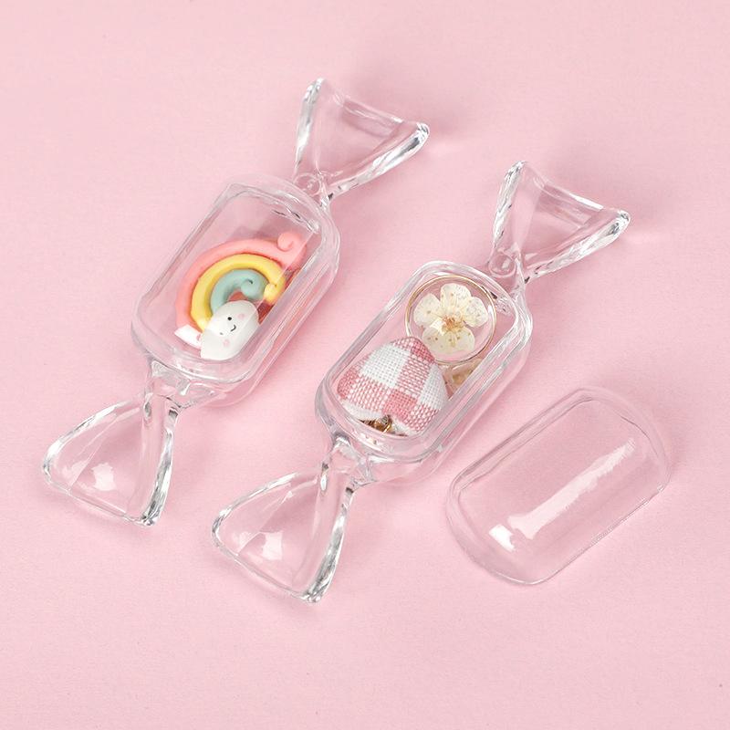 10Pcs/Set Mini Plastic Transparent Candy Box Cute Candy-Shaped Storage Container For Wedding Baby Shower Party Decoration