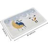 Bath Mat, Cartoon Flocking Bathroom Rugs,19.7x31.5in(Starry Cat)