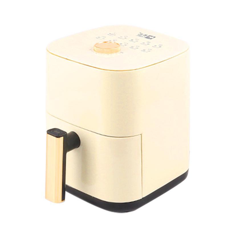 Camel 6L Air Fryer: Large Capacity Electric Oven In Rice White for Baking and Frying. Ideal Gift with Visual Display.