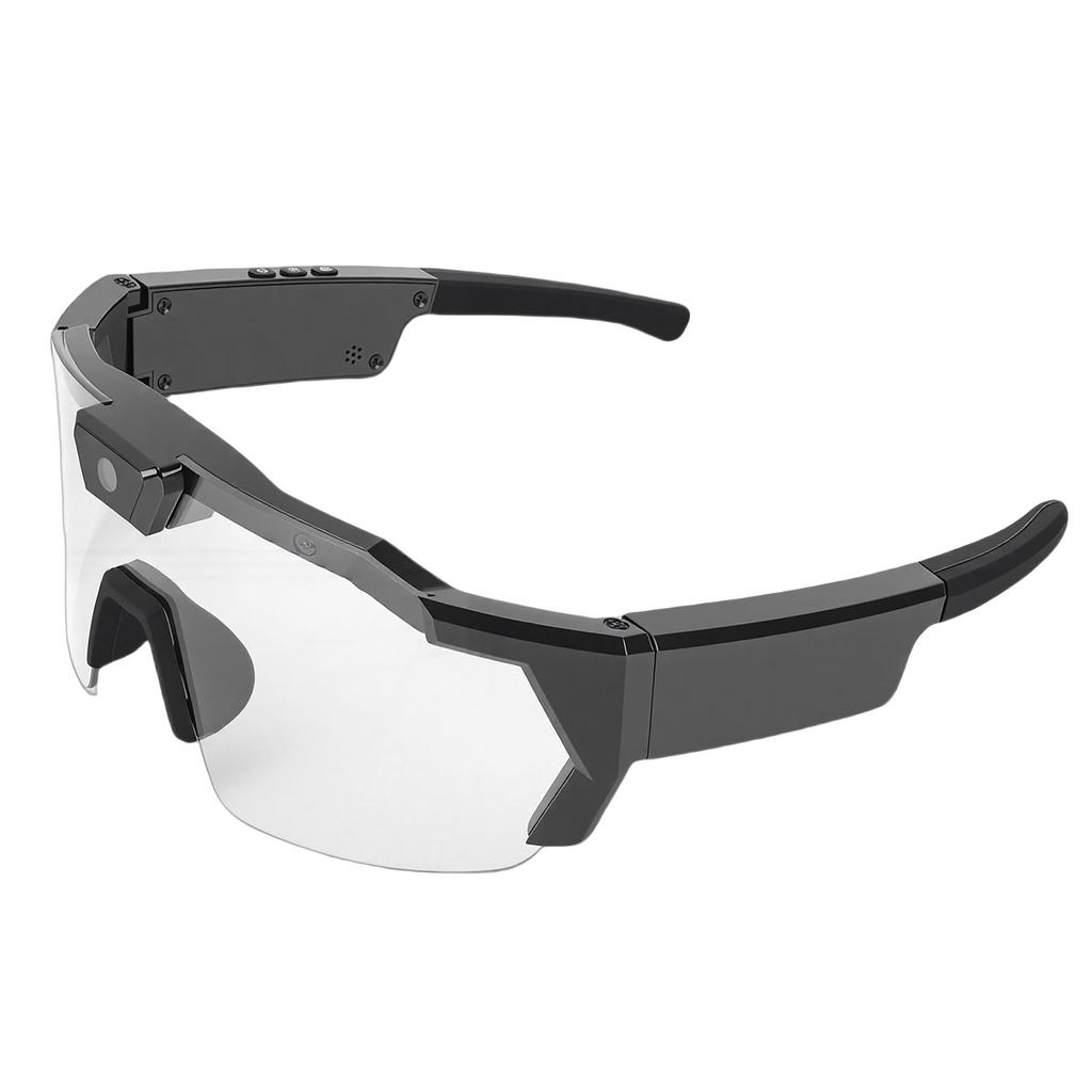 Occhiali da Ciclismo con Fotocamera 12MP 1080P HD WiFi Grandangolare Smart Camera Occhiali Sportivi per Attività all'Aperto
