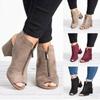 Stylish Womens Block High Heels Sandals Peep Toe Chunky Ankle Strap Boots Shoes For Every Occasion