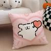 LLine Dogs Cushion Cover Throw Pillow Cover Hidden Button Durable Polyester Chair Cushion