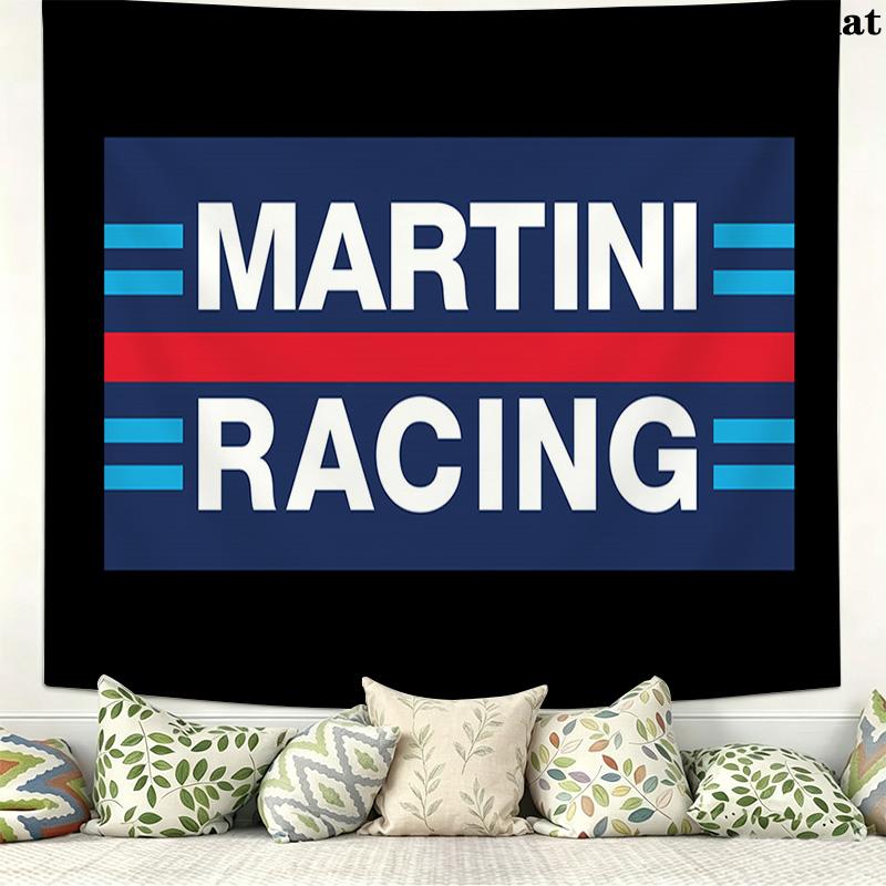 Navy Blue Martini Racing Pattern Home Decor Tapestry, Wall Hanging, Decorative RV Wall Cloth.MGT0918262