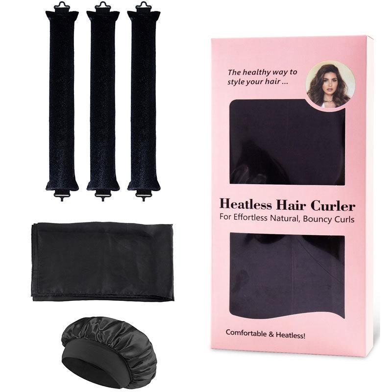 Heatless Curling Rod with Metal Hook for Easy Sleep-In Big Wave Curls
