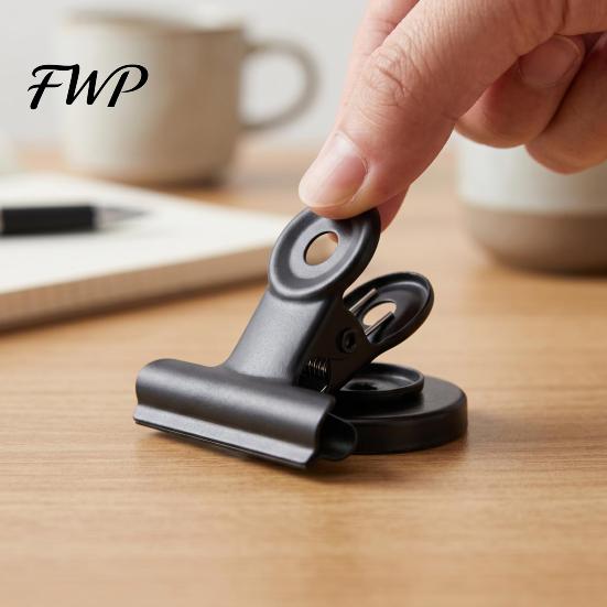 Heavy Duty Magnetic Clip 2Pcs Folder Strong Metal Binder Clips 38mm Key Holder Heavy-Duty Fridge Magnets for Refrigerator Whiteboard Office