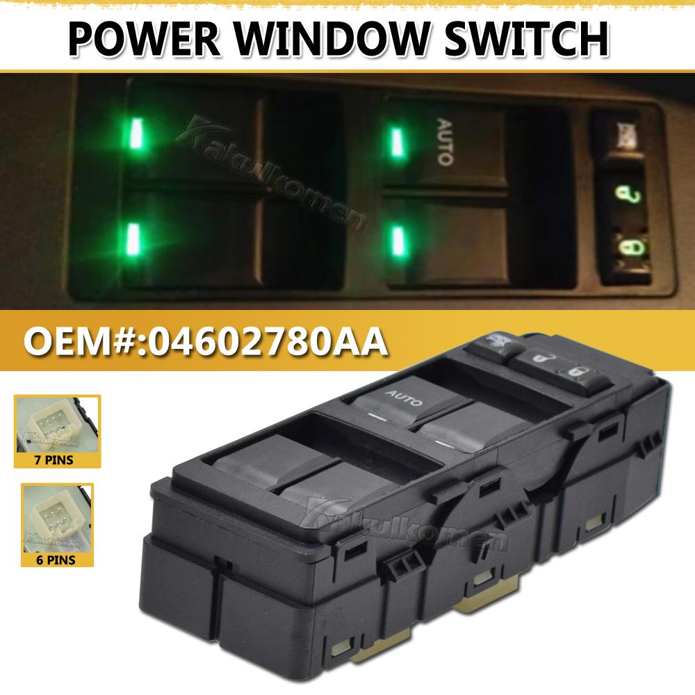 Power Master Window Control Switch for Dodge Chrysler Jeep Avenger Caliber Patriot 04602780AA 04602780AA