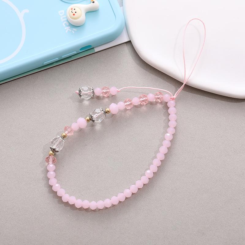Pearl Bow Beaded Mobile Phone Lanyard Keychain Pendant Accessory