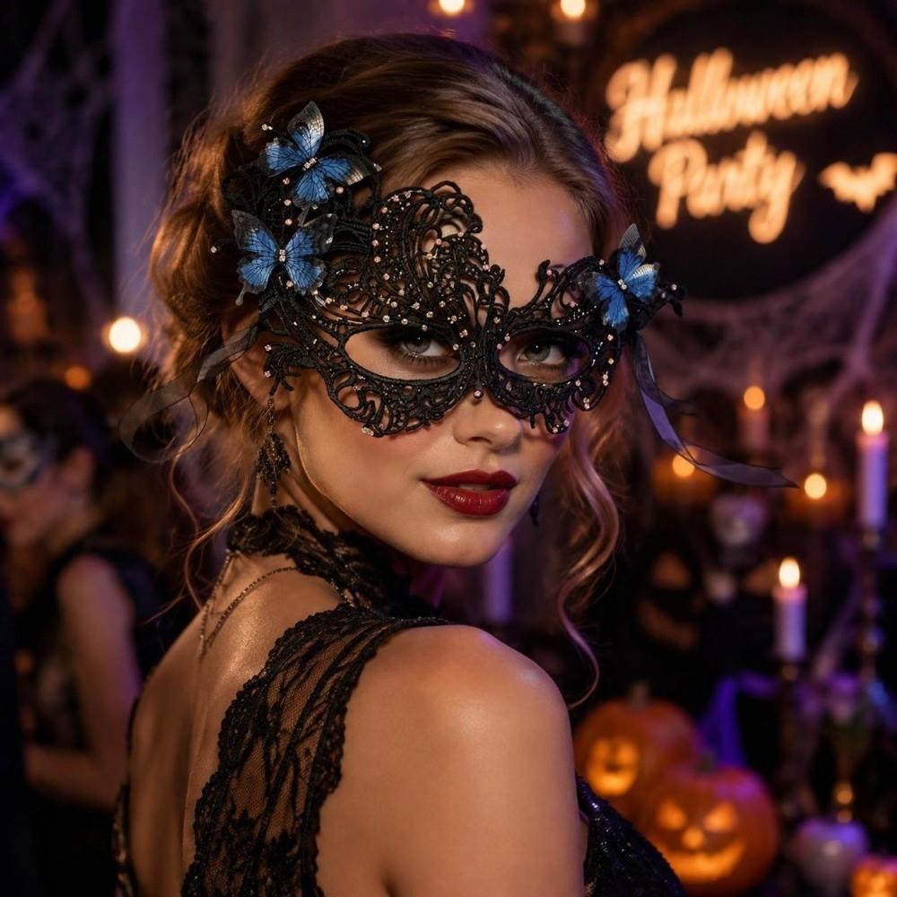 Lace Antique Carnival Masks Adjustable Halloween Masquerade Masks Lace Masquerade Masks Halloween