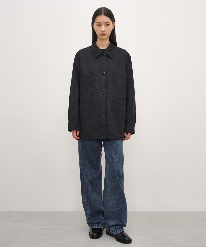 INSILENCE WOMEN French Cotton Work Jacket Black